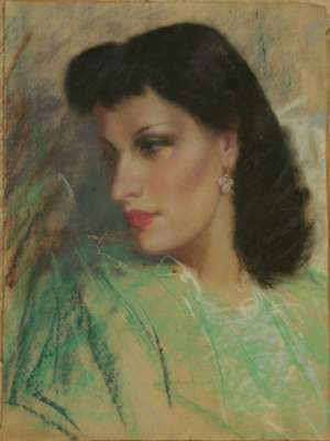 Donna in verde - Aligo' Giovanni